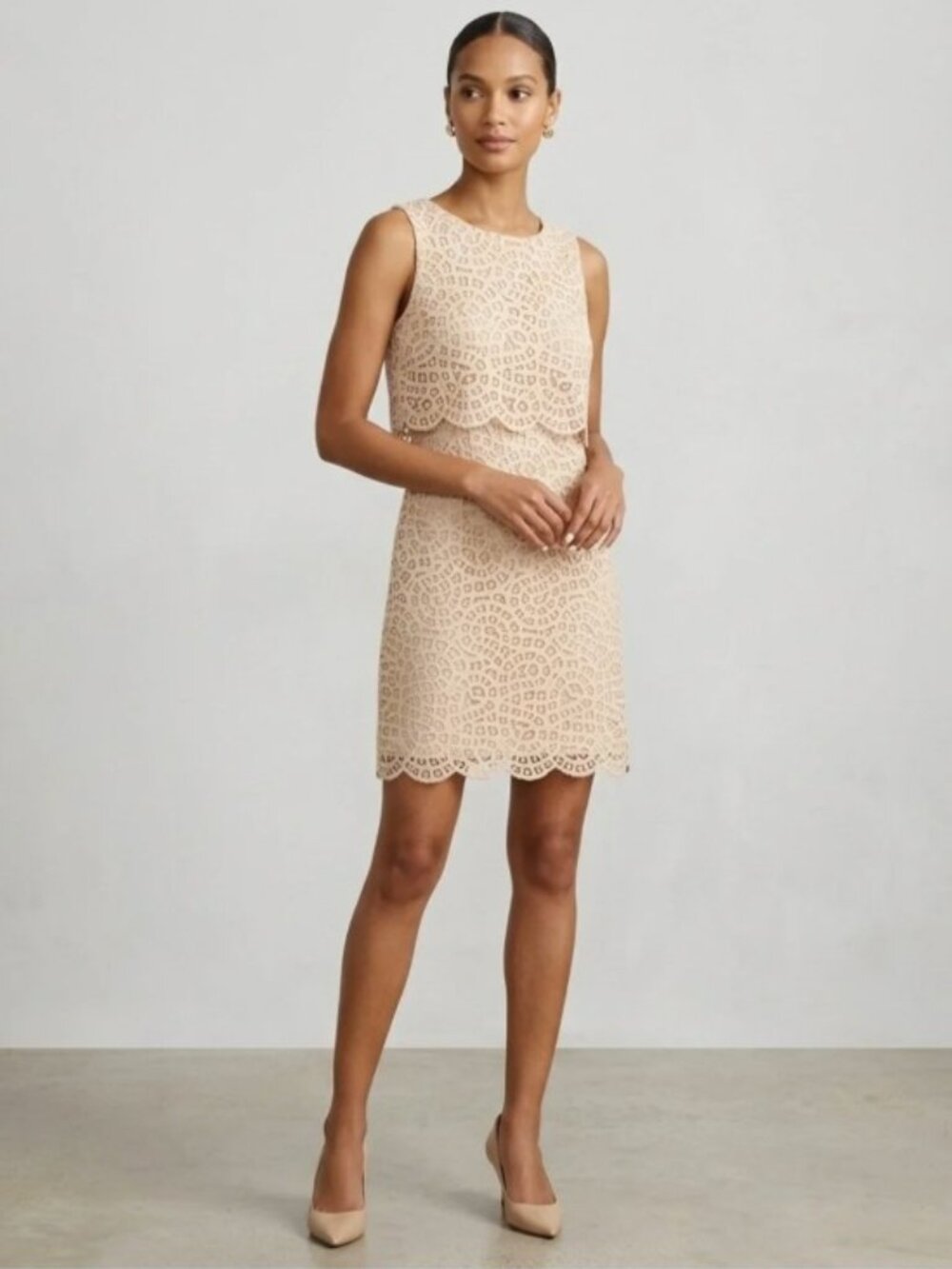 J. Crew Tiered "Raindrop Lace" Shift Dress Size 10 / Medium, SUMMER WEDDING!